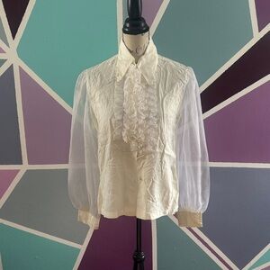 Vintage Sheer Sleeve Blouse
